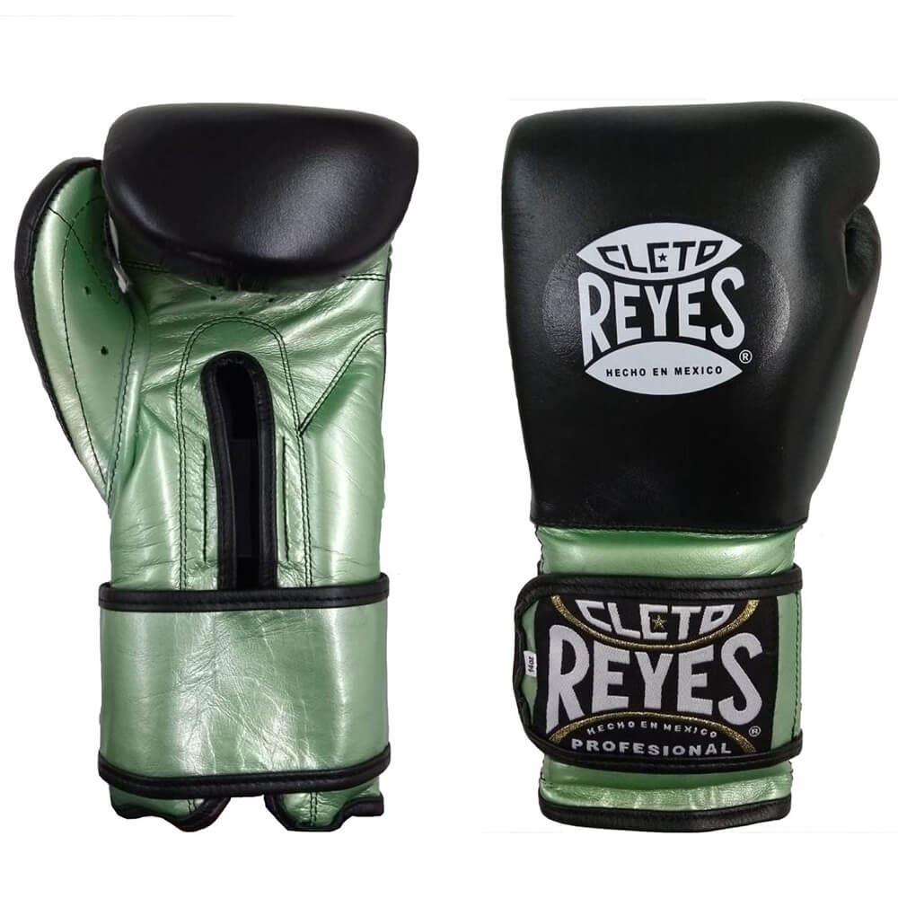 Cleto Reyes Limited Edition Black & Metallic Green Sparring Gloves
