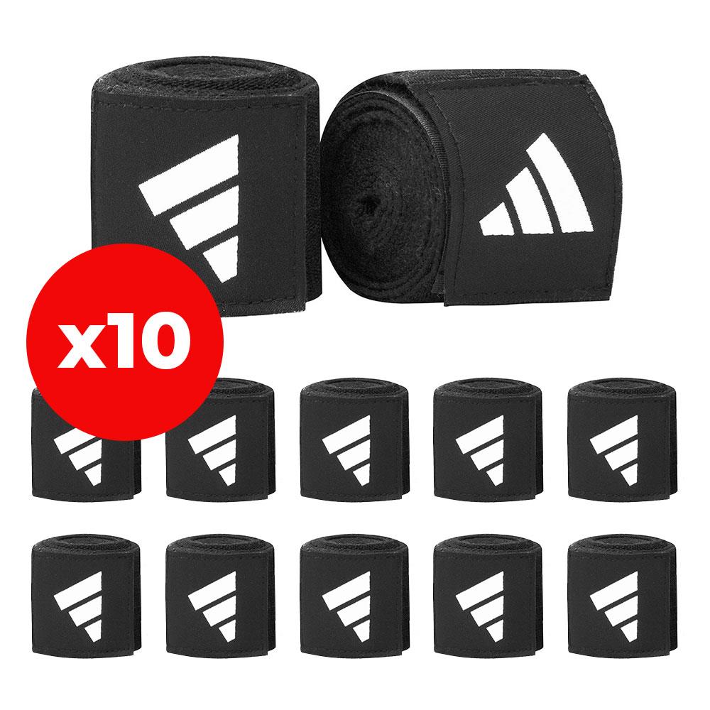 Multi-Buy - 10 X Adidas Aba Approved 2.5M Boxing Hand Wraps Black