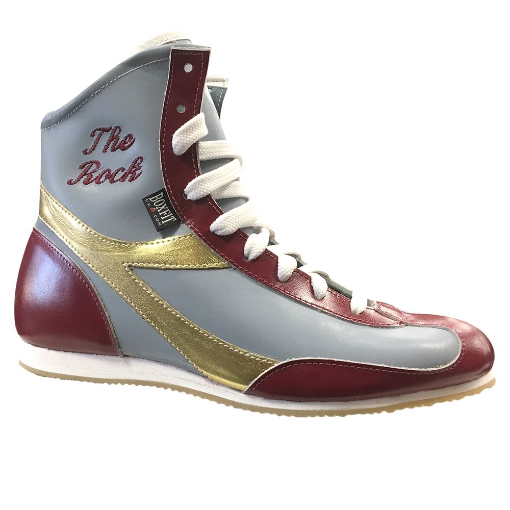 Boxfit Custom Claret & Blue Leather Boots