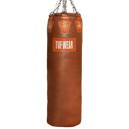Tuf Wear Gigantor Classic Brown Hide Leather Punchbag 4Ft