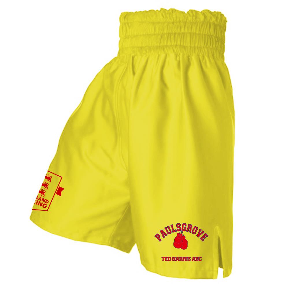 PAULSGROVE & TED HARRIS ABC SATIN BOXING SHORTS