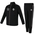 Selby Abc Kids Slim Fit Poly Tracksuit - Black/Grey