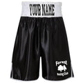 Forest Boxing Club Bout Boxing Shorts - Black/White