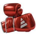 EXCLUSIVE ADIDAS PRO LINE METALLIC HOOK & LOOP BOXING GLOVES - RED - Red