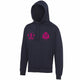 Border City ABC Hoodie - Navy/Fluo Pink