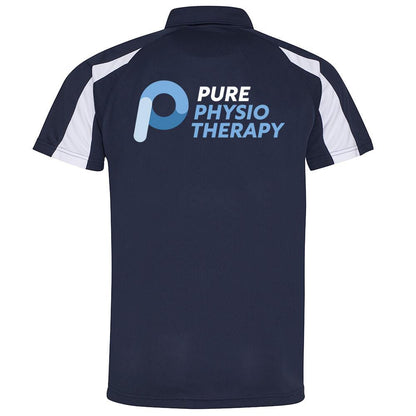 Pure Physio Therapy Embroidered Contrast Polo Shirt