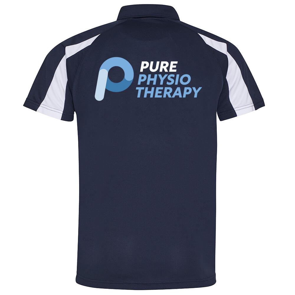 Pure Physio Therapy Embroidered Contrast Polo Shirt