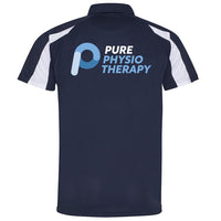 Thumbnail for Pure Physio Therapy Embroidered Contrast Polo Shirt