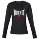 Boxfit Rhino Womens L/S Large Logo Base Layer - Black