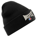 CONTRAST BOXFIT BEANIE - Black with White/Red/Blue Logo