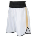 Burnett Boxing Shorts - White/Black/Gold