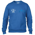 Blue Flames Abc Crew Sweatshirt - Royal Blue