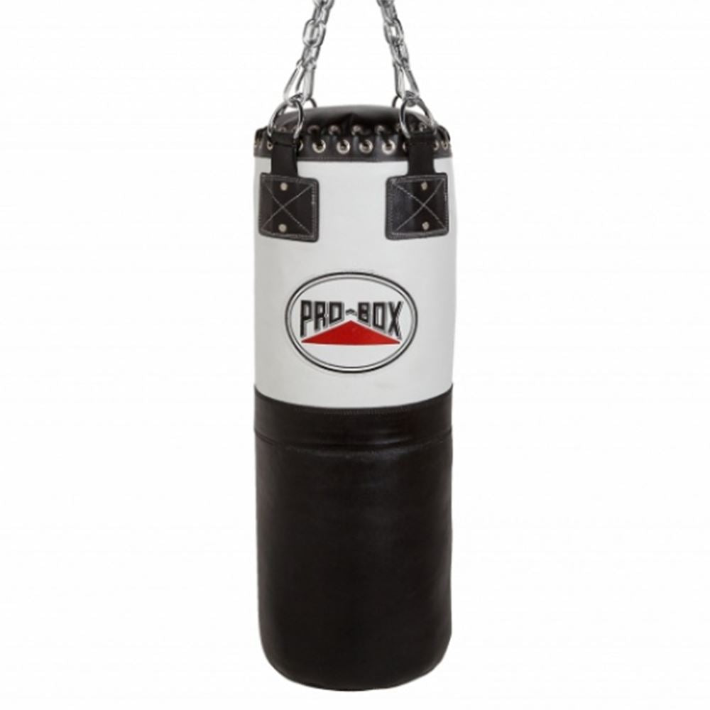 Pro Box Black-White Leather Punchbag