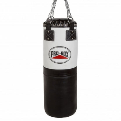 Pro Box Black-White Leather Punchbag