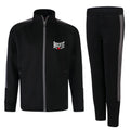 Boxfit Kids Embroidered Logo Slim Fit Poly Tracksuit - Black/Grey