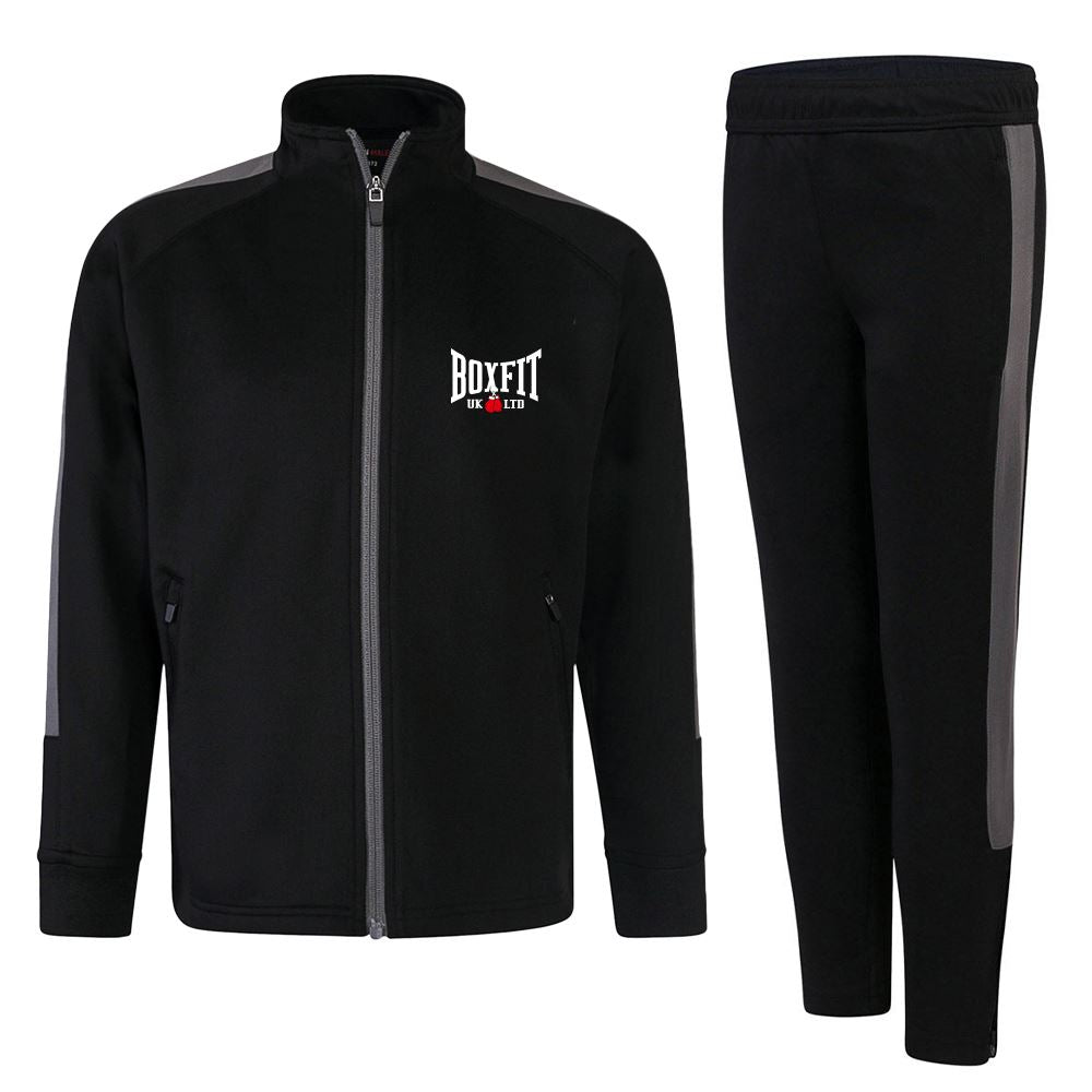 Boxfit Kids Embroidered Logo Slim Fit Poly Tracksuit