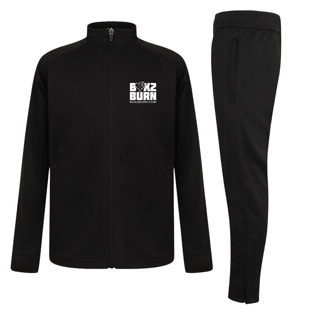 Box 2 Burn Kids Slim Fit Poly Tracksuit