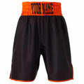 Custom Made Contrast Waistband Boxing Shorts Black/Orange - Black/Orange