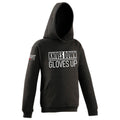Knives Down Gloves Up Kids Hoodie - Black