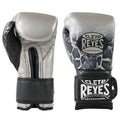 Cleto Reyes Snake Print Hook & Loop Sparring Gloves - Silver