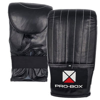 Thumbnail for Pro Box Black Pre-Shaped Leather Bag Mitt II