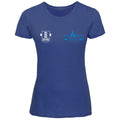 Blue Flames Abc Womens Slim T-Shirt - Royal Blue