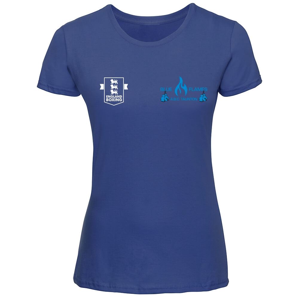 Blue Flames Abc Womens Slim T-Shirt