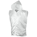 Sleeveless Satin Ring Jacket - White