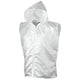Sleeveless Satin Ring Jacket - White