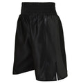 Chisora Black Satin & Faux Leather Snake Skin Boxing Shorts - Black