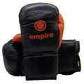 Empire Spartacus I Sparring Hook & Loop Gloves - Black/Orange
