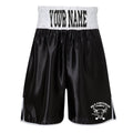 Bulmershe Boxing Club Contrast Waistband Boxing Shorts - Black/White