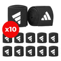 Multi-Buy - 10 X Adidas Aba Approved 4.5M Boxing Hand Wraps Black - Black