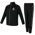 Border City ABC Kids Slim Fit Poly Tracksuit - Black/Grey