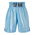 Custom Made Satin Boxing Shorts - Sky Blue