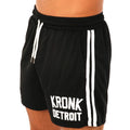 Kronk Iconic Detroit Applique Lined Shorts - Black/White