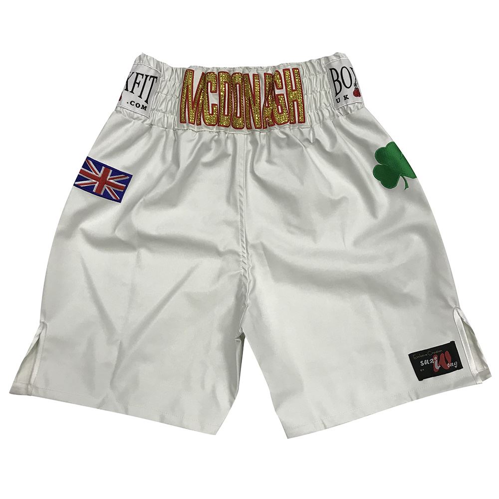 Custom Made Boxing Shorts Martin Mcdonagh White