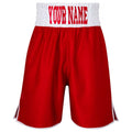 Custom Made Contrast Waistband Boxing Shorts Red/White - Red/White
