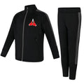Lochaber Phoenix Abc Kids Slim Fit Poly Tracksuit - Black/Grey