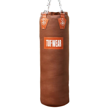 Tuf Wear Classic Leather Punch Bag Brown 4Ft