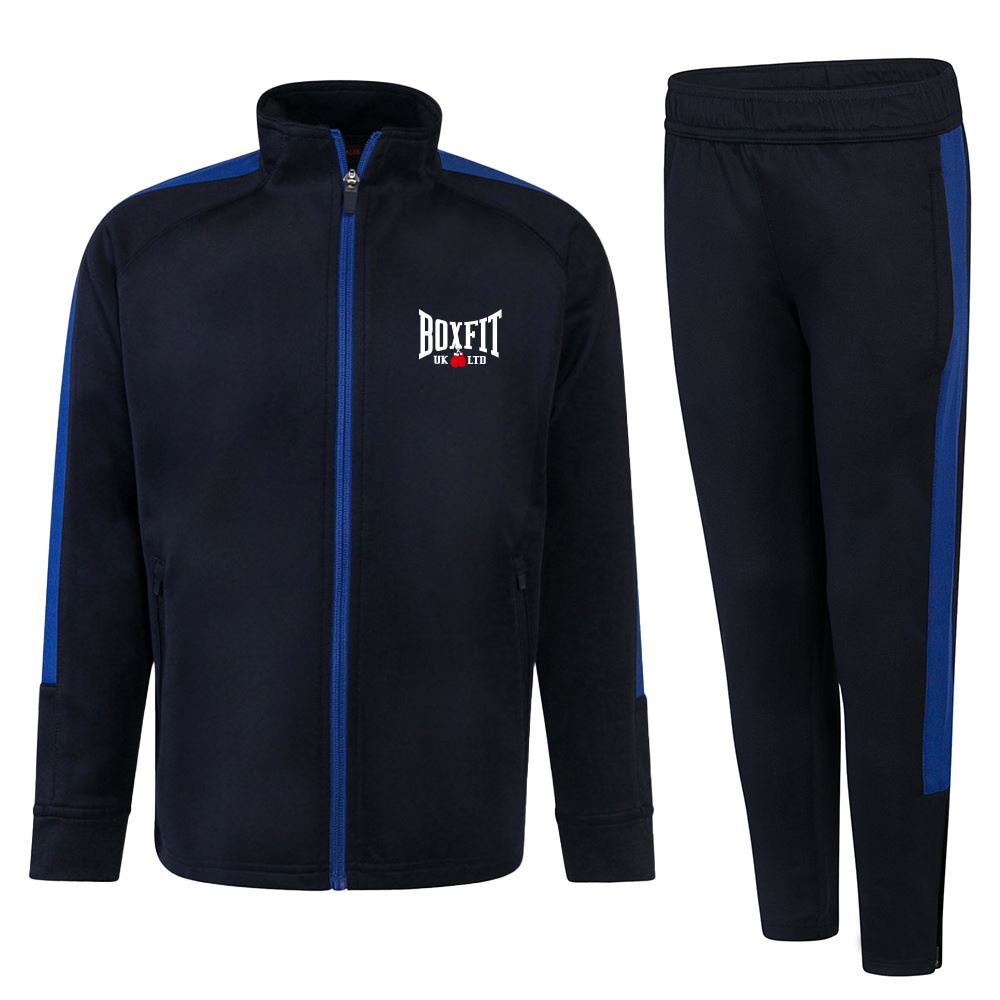 Boxfit Kids Embroidered Logo Slim Fit Poly Tracksuit