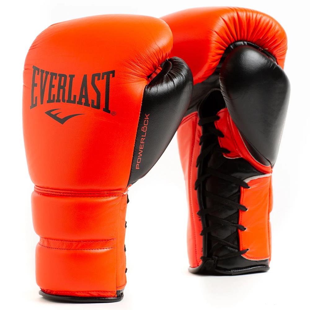 Everlast Boxing Gloves Red And Black Everlast Powerlock Pro Laced