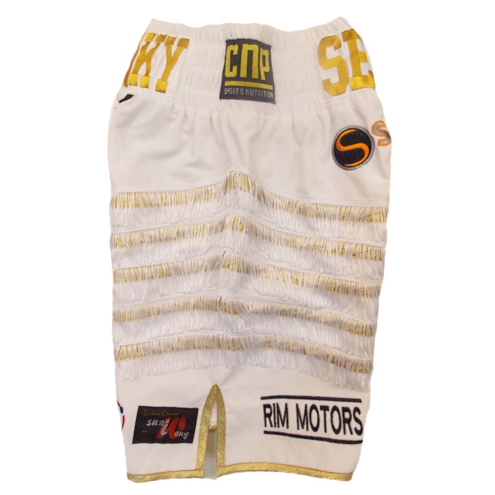 Custom Made Velvet And Fringe Boxing Shorts