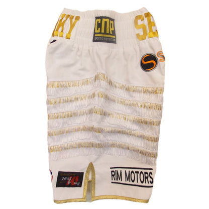 Custom Made Velvet And Fringe Boxing Shorts