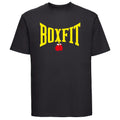 Boxfit Large Logo Branded T-Shirt - Black/Fluo Yellow