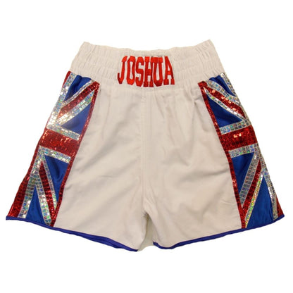 Custom Made Velvet Union Jack Boxing Shorts