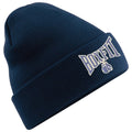 CONTRAST BOXFIT BEANIE - Navy with Navy/White Logo