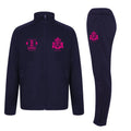 Border City ABC Kids Slim Fit Tracksuit - Navy/Navy/Fluo Pink