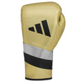 Adidas Adispeed Microfibre Lace Pro Boxing Gloves - Gold