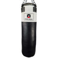 Pro Box Black-White Leather Punchbag - Black/White